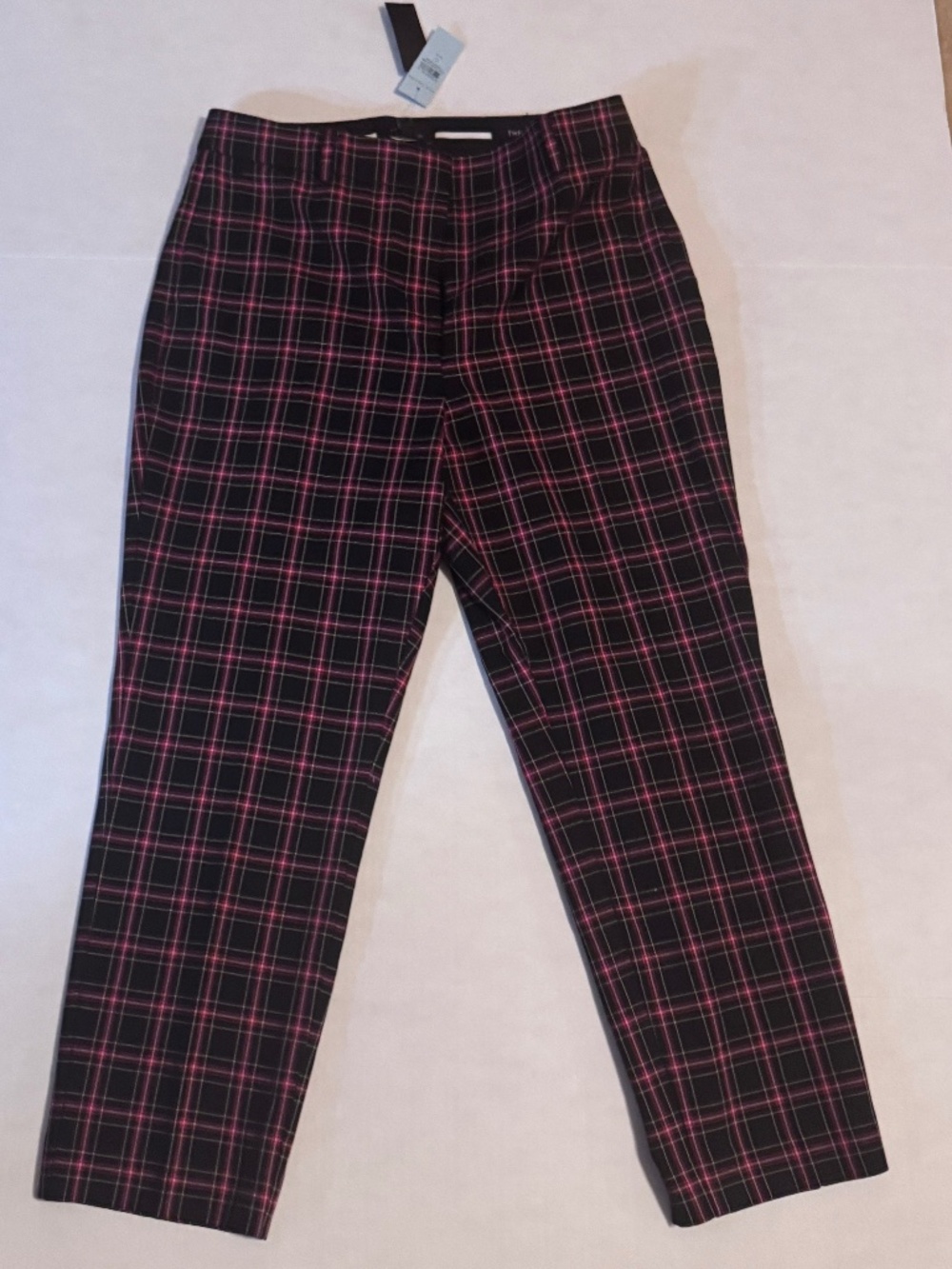 New Ann Taylor Size 10P Curvy High Rise The Eva Women's Plaid Pants Casual